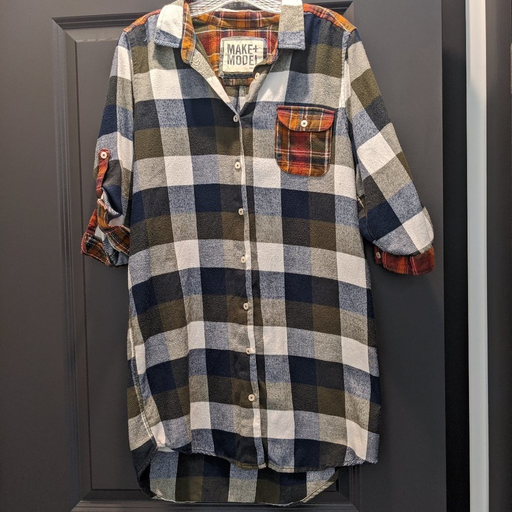 Make + Model Flannel Tunic | S